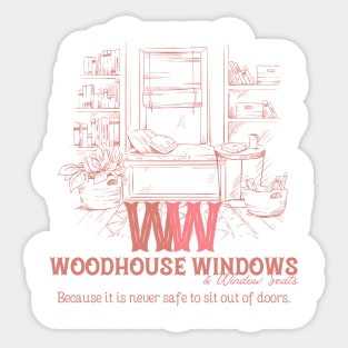 Woodhouse Windows and Window Seats Sticker